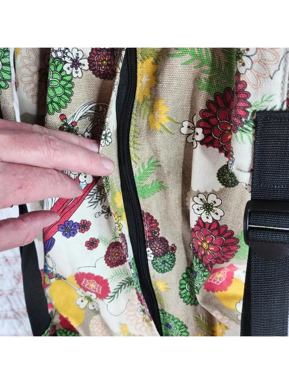 Floral Print Backpack Travel Daypack Lightweight Bookbag School Bag